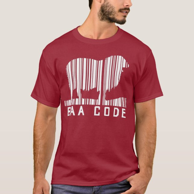 Camiseta Código Baa Código de Barras Ovino Farmácia de Faze (Frente)