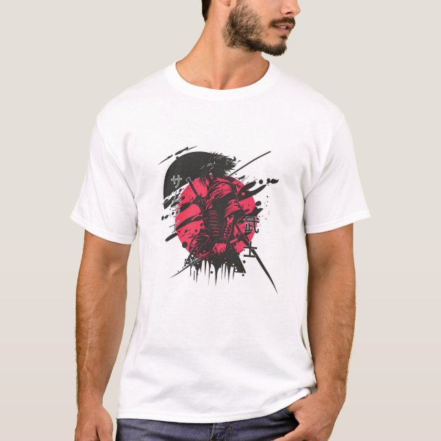 Camiseta "Código Bushi", Tee do Guerreiro Samurai (Frente)