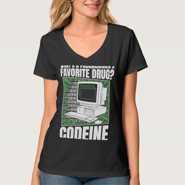 Camiseta Código Codeine Programmer - Código de programação  (Frente)
