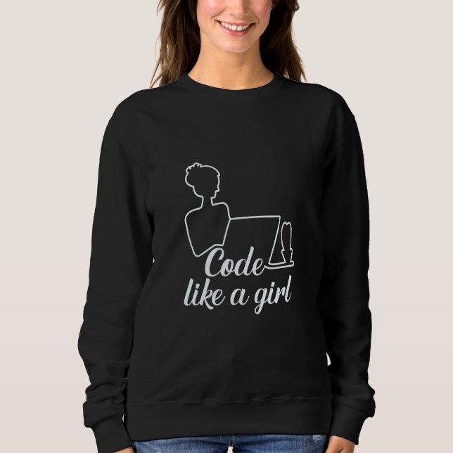 Camiseta Código Como Uma Rapariga Para Meninas De Mulheres  (Frente)