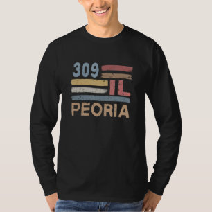 Camiseta Código da Zona de Peoria Retro 309 Residentes Esta