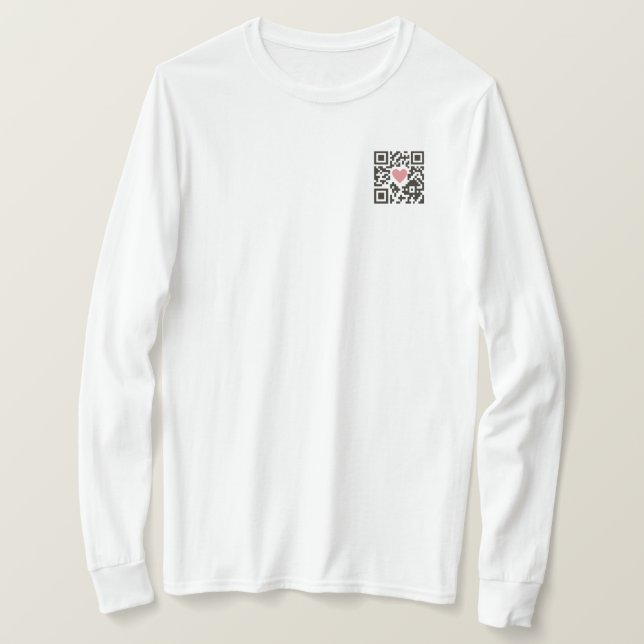 Camiseta Código de Amor QR (Frente do Design)