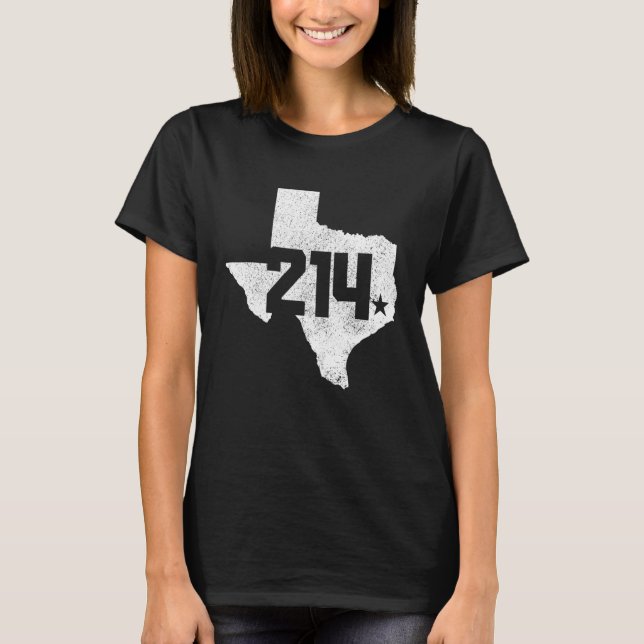 Camiseta Código de Área 214 do Condado de Dallas Orgulho 2  (Frente)