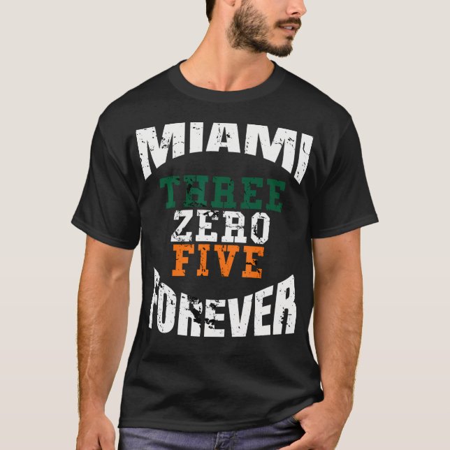 Camiseta Código de área 305 Zero Cinco - Miami Girls (Frente)