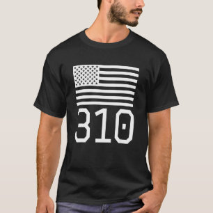 Camiseta Código de Área 310 American Flag Usa Los Angeles C