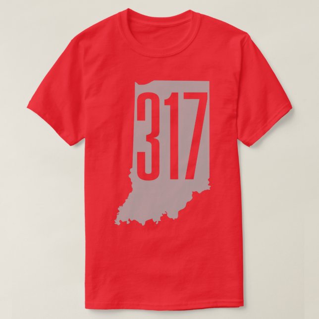 Camiseta Código de área 317 Indiana Indianapolis (Frente do Design)