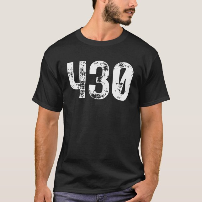 Camiseta Código de área 430 Tyler TX Cód. área telefone cel (Frente)