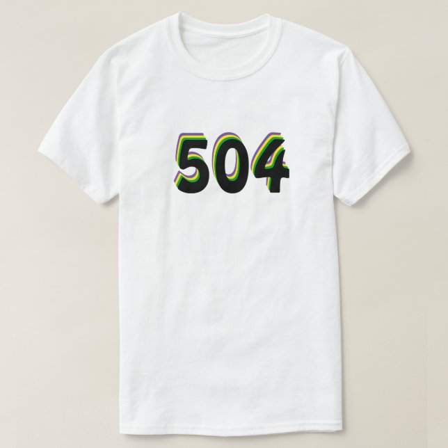 Camiseta Código de área 504 (Frente do Design)