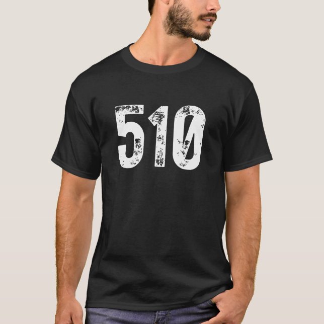 Camiseta Código de área 510 Código de área Código de área d (Frente)