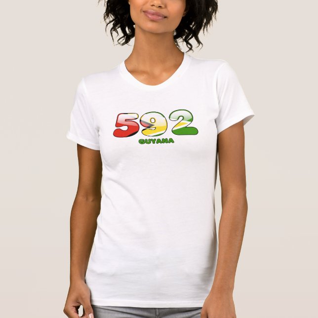 Camiseta Código de área 592 para Guyana (Frente)