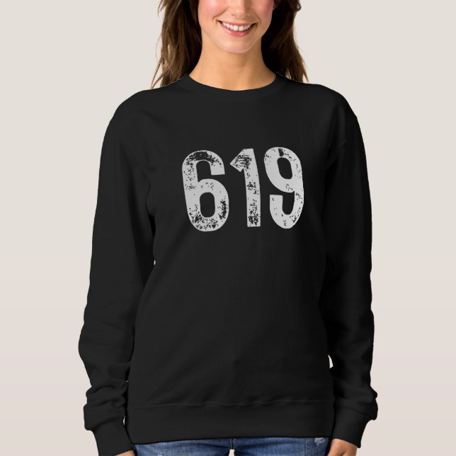 Camiseta Código de Área 619 San Diego CA Telefone Celular Á (Frente)