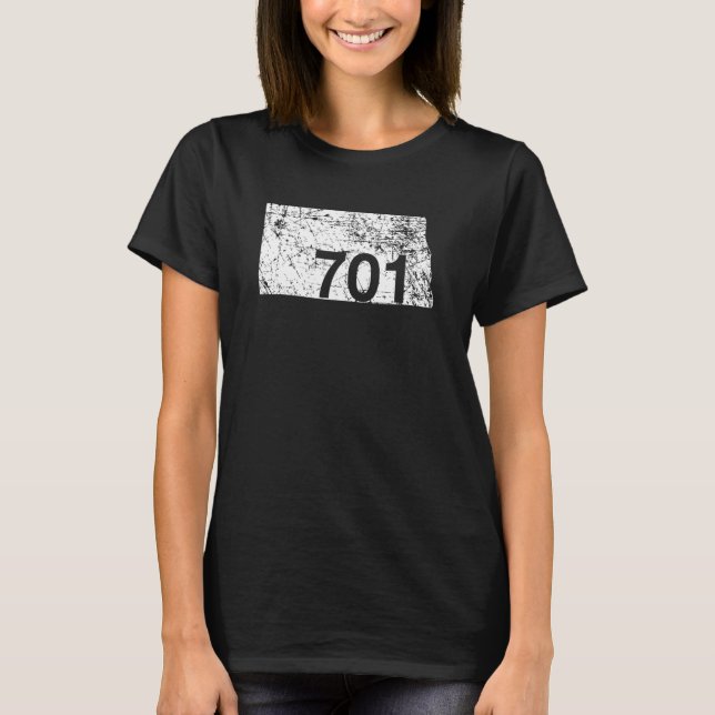Camiseta Código de Área 701 da Dakota do Norte, Hometown So (Frente)