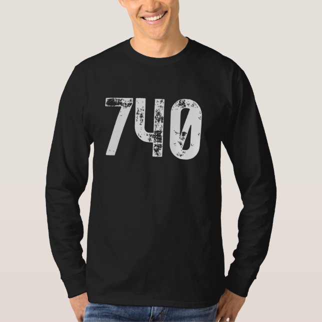 Camiseta Código de Área 740 Newark OH Código de Área de Tel (Frente)