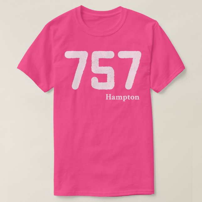 Camiseta Código de área 757 Hampton Virginia (Frente do Design)