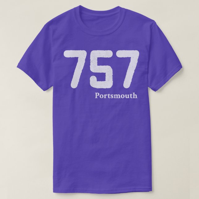 Camiseta Código de área 757 Portsmouth Virginia (Frente do Design)