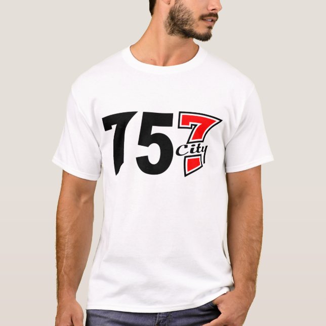 Camiseta Código de área 757city (Frente)