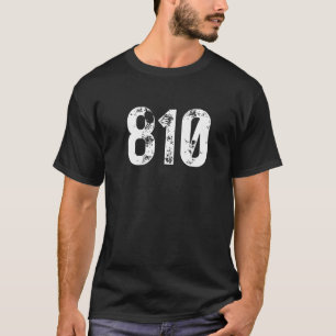 Camiseta Código de área 810 Código de área do telefone celu