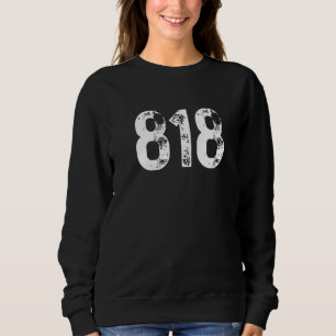 Camiseta Código de Área 818 Los Angeles CA Área de Telefone