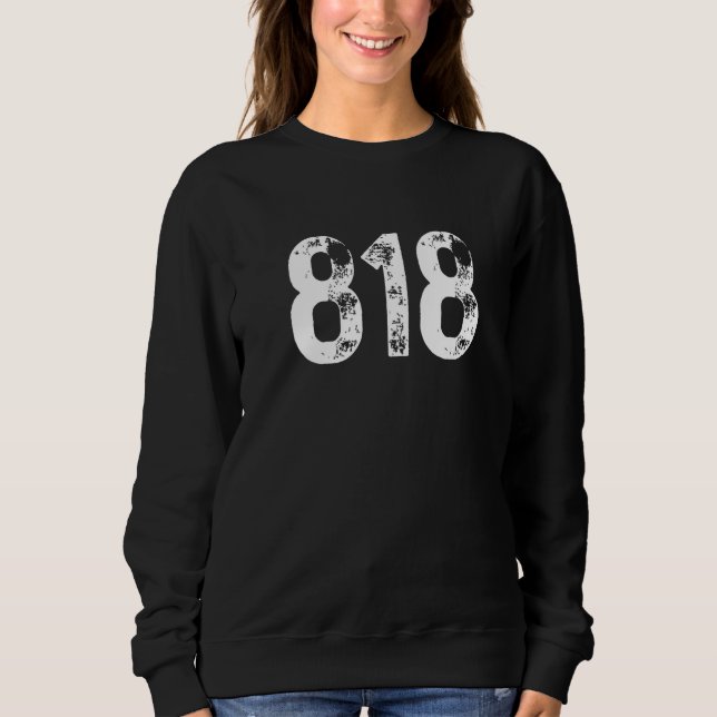 Camiseta Código de Área 818 Los Angeles CA Área de Telefone (Frente)
