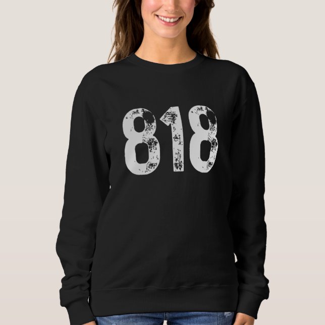 Camiseta Código de Área 818 Los Angeles CA Área de Telefone (Frente)