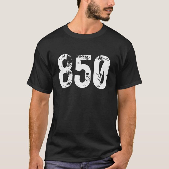 Camiseta Código de área 850 Tallahassee Área de telefone mó (Frente)