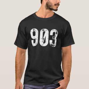 Camiseta Código de área 903 Tyler TX Cód. área telefônica m