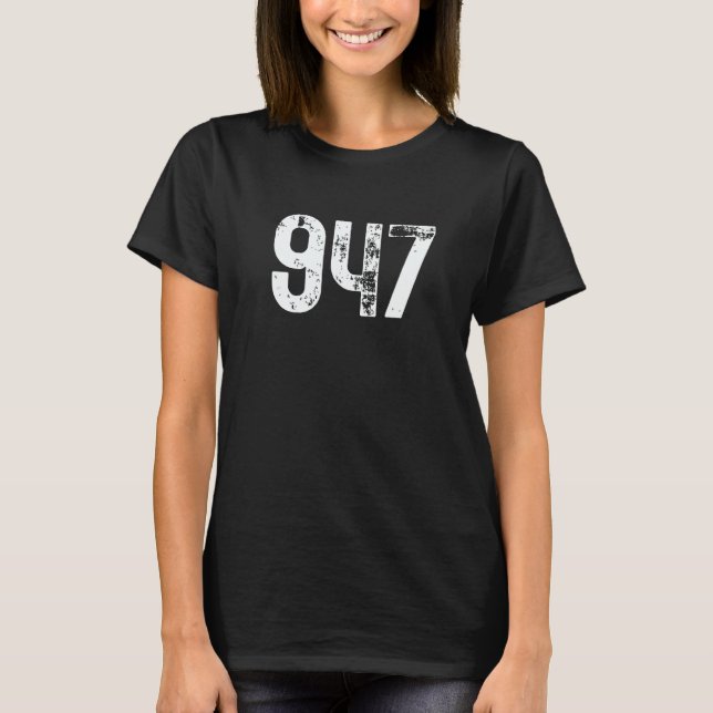 Camiseta Código de Área 947 Troy MI Código de Área de Telef (Frente)