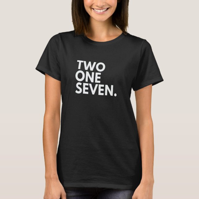 Camiseta Código de Área DOIS UM SETE 217 Springfield IL Ill (Frente)