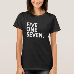 Camiseta Código de Área FIVE ONE SEVEN 517 Lansing MI Michi