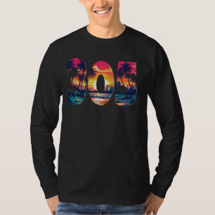 Camiseta Código de área Miami 305 FL Flórida Skyline Vibran