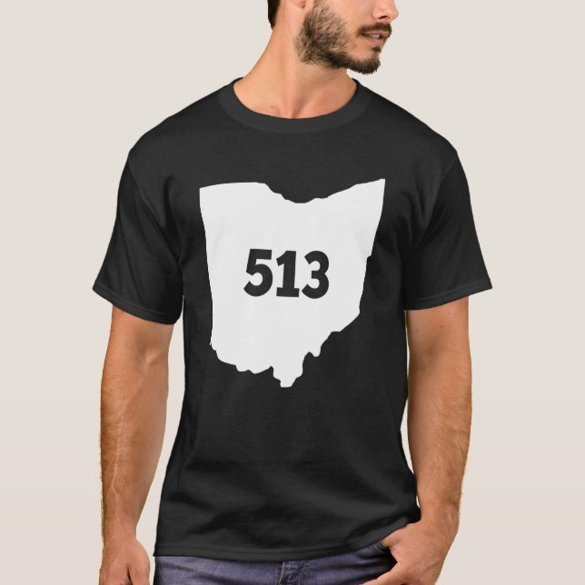 Camiseta Código de área Ohio 513 (Frente)