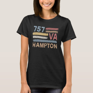 Camiseta Código de área retrô Hampton 757 Residentes Virgin