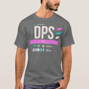 Camiseta Código de Bagagem de Código de Aeroporto de Bali D