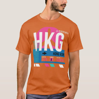 Camiseta Código de Bagagem do Aeroporto HKG de Hong Kong Et