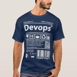 Camiseta Código de barras do Devops computador código de or