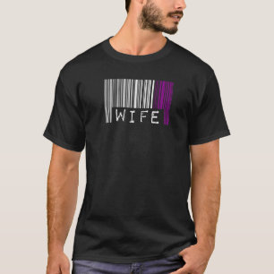 Camiseta Código de Barras do Sinalizador do Orgulho Asexual