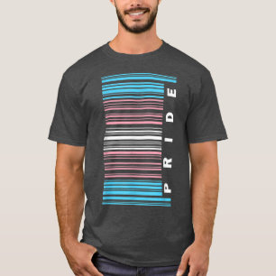 Camiseta Código de barras do Sinalizador do Orgulho Transgê