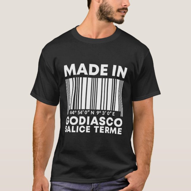 Camiseta Código De Barras Do Termo Godiasco Salice (Frente)