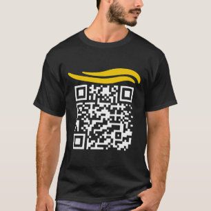 Camiseta Código de Dança do Presidente Trump Qr Engraçado 1