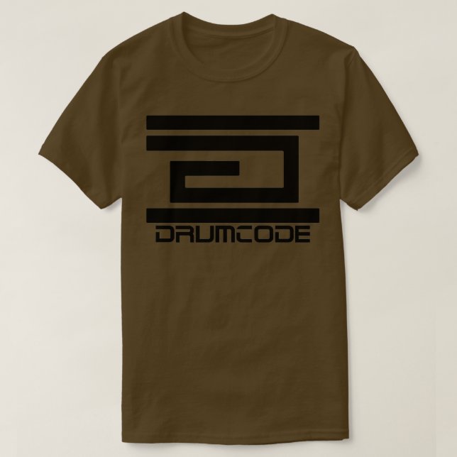 Camiseta Código de Drumcode - Versão preta (Frente do Design)
