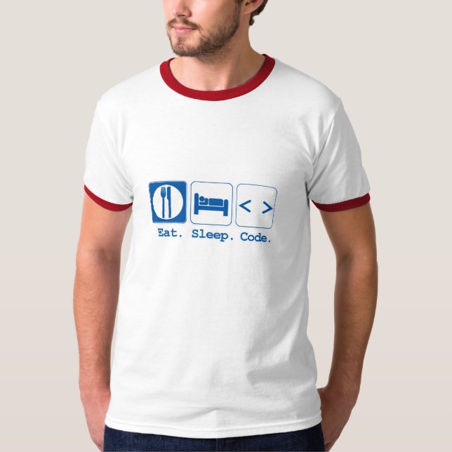 Camiseta código de latência de alimentação (html) (Frente)