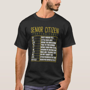 Camiseta Código de Mensagem Cidadã do mais velho Legal Vovô