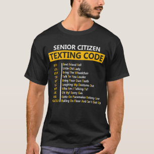 Camiseta Código de Mensagem de Cidadão do mais velho para o