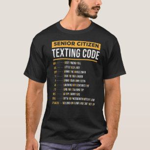 Camiseta Código de Mensagem de Cidadão do mais velho para V