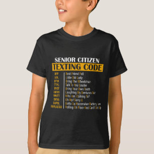 Camiseta Código de Mensagens para Senhoras Idosas