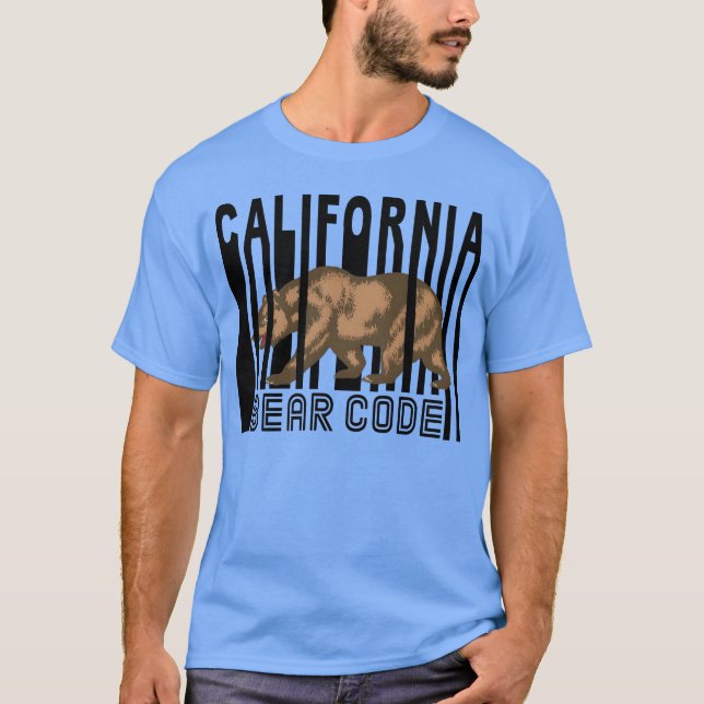 Camiseta código de urso da CALIFÓRNIA amigo (Frente)