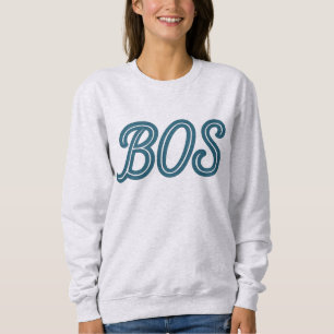 Camiseta Código do Aeroporto BOS Boston - Viagem de Retro e