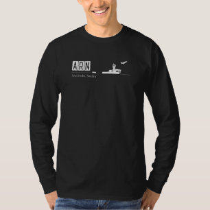 Camiseta Código Do Aeroporto De Arn Para Estocolmo, Sueco