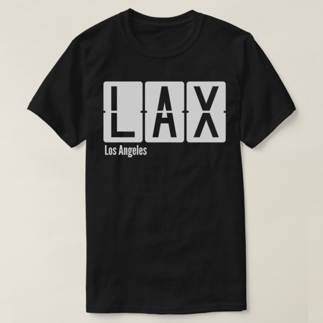 Camiseta Código do Aeroporto de Los Angeles LAX (Frente do Design)