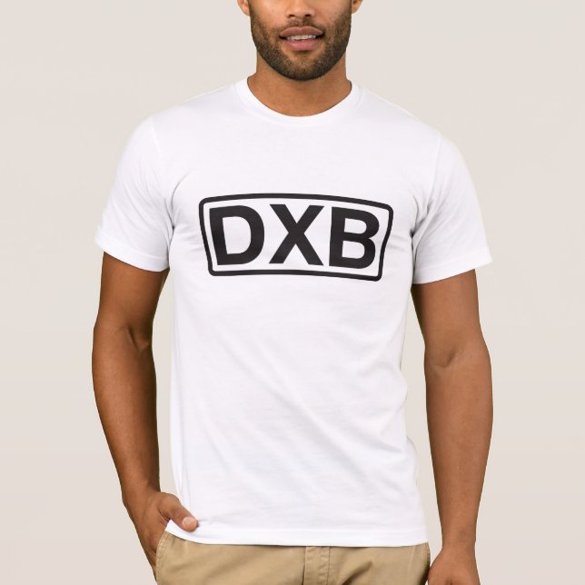 Camiseta Código do aeroporto internacional de Dubai (Frente)